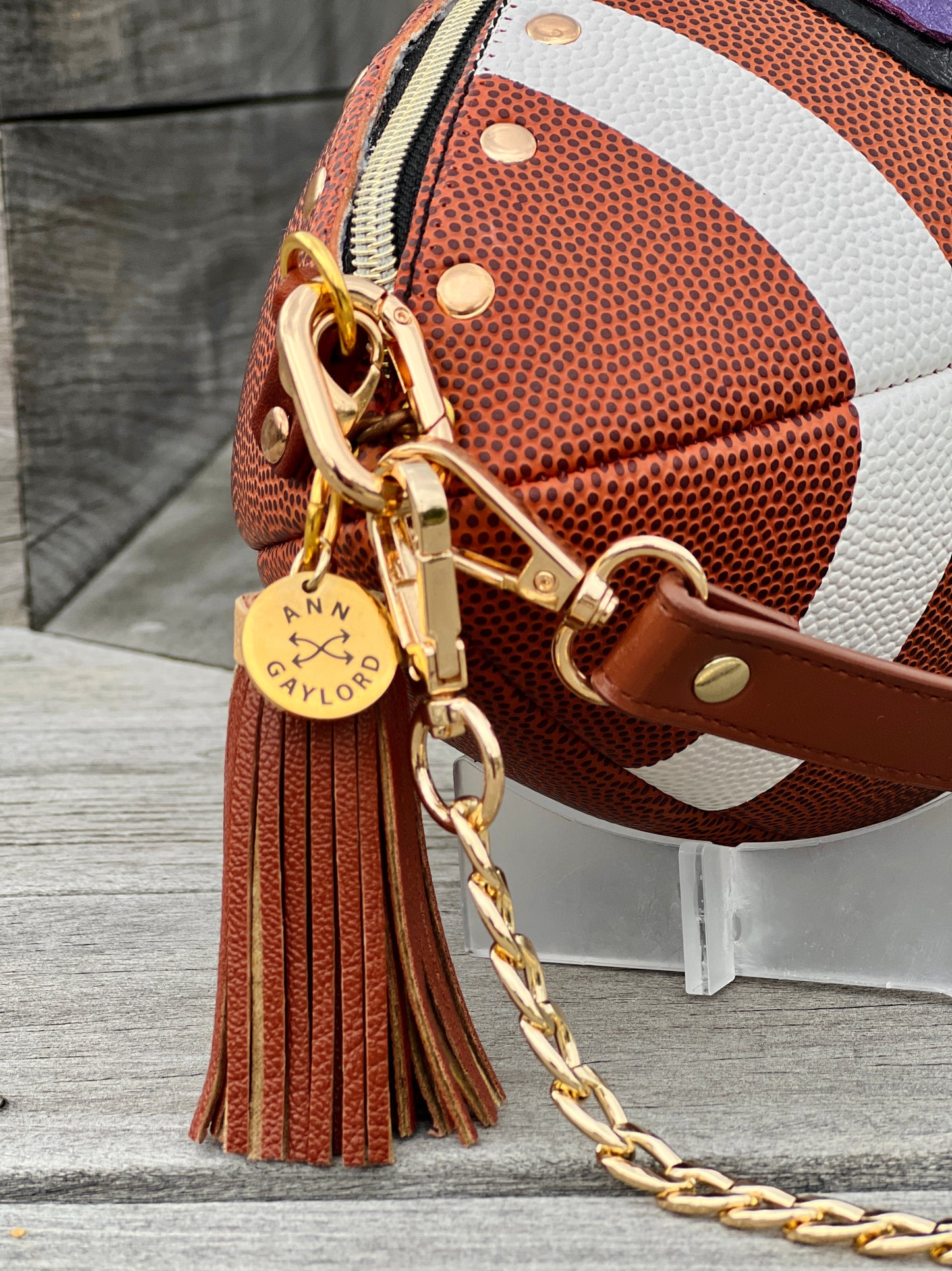 CUSTOM FOOTBALL CROSSBODY - LARGE - Made with Authentic Football