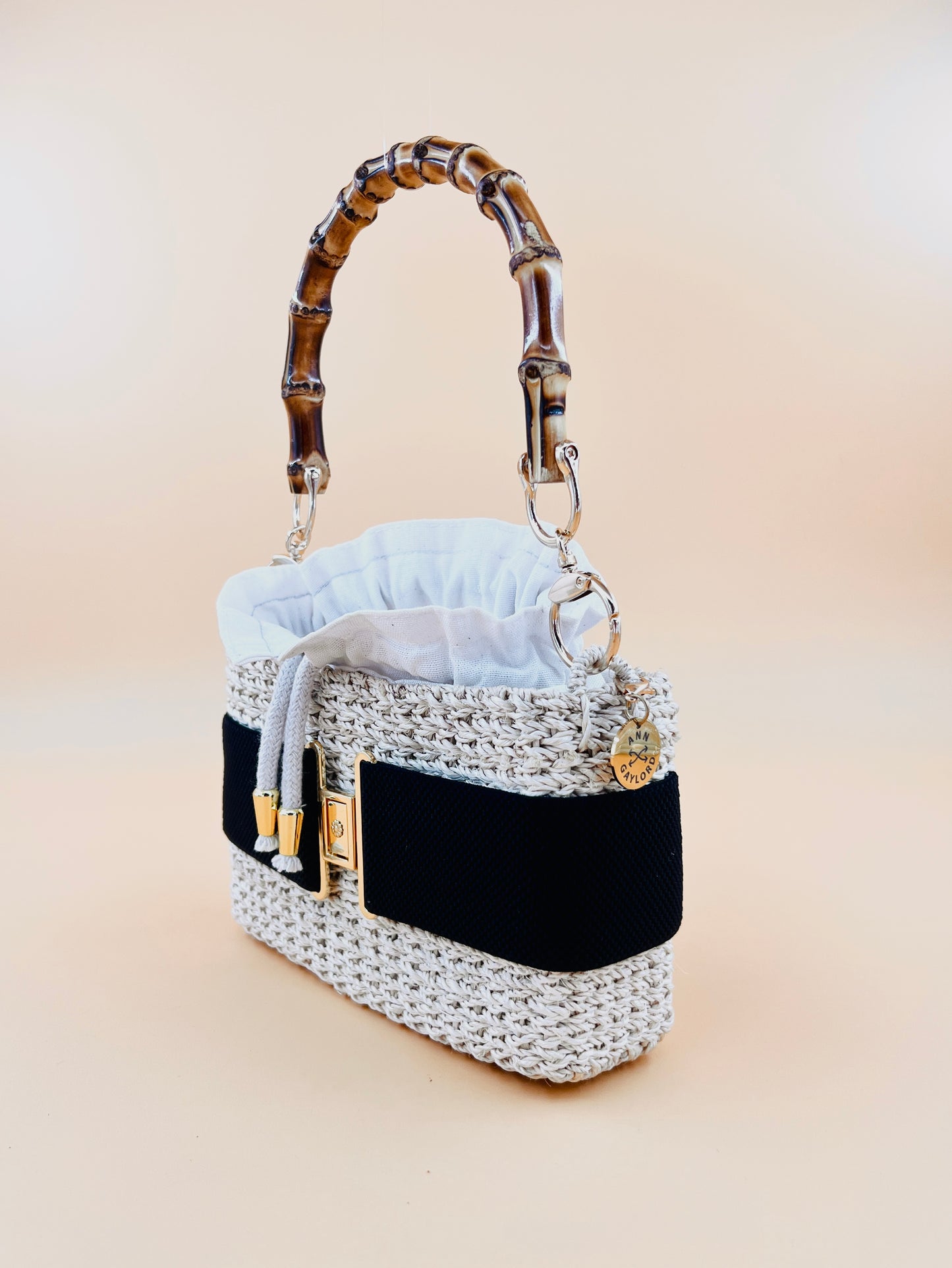 MAYA MINI-BAG Handwoven Mix and Match Mini Bag with Bamboo Handle, Sustainably Made and Responsibly Sourced from the Philippines