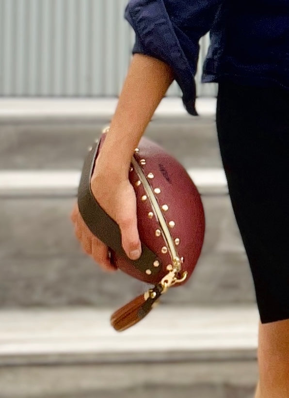 FOOTBALL CLUTCH - LARGE - Made with Authentic Football