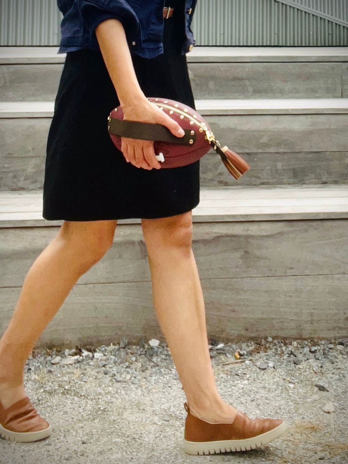 FOOTBALL CLUTCH - LARGE - Made with Authentic Football