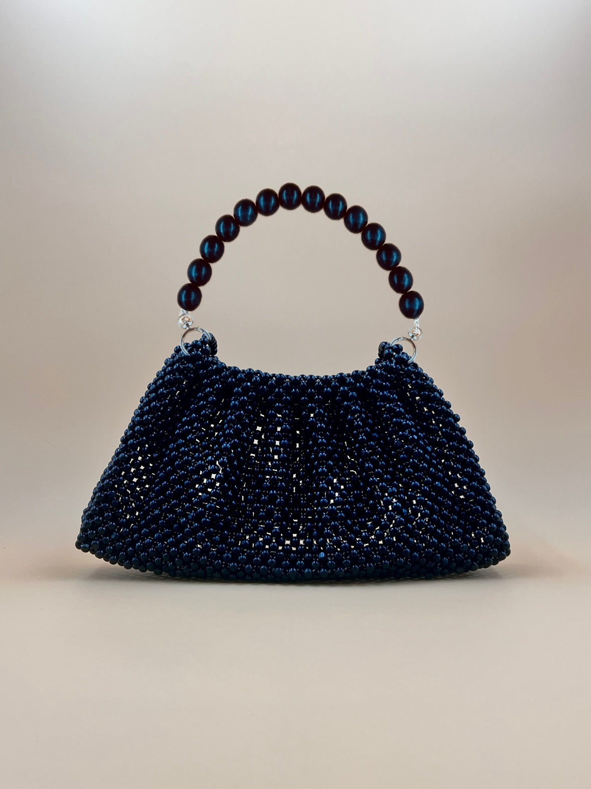 BONNIE BLACK Handmade Mix and Match Wooden Pleated Bead Bag, Sustainably Made and Responsibly Sourced from the Philippines