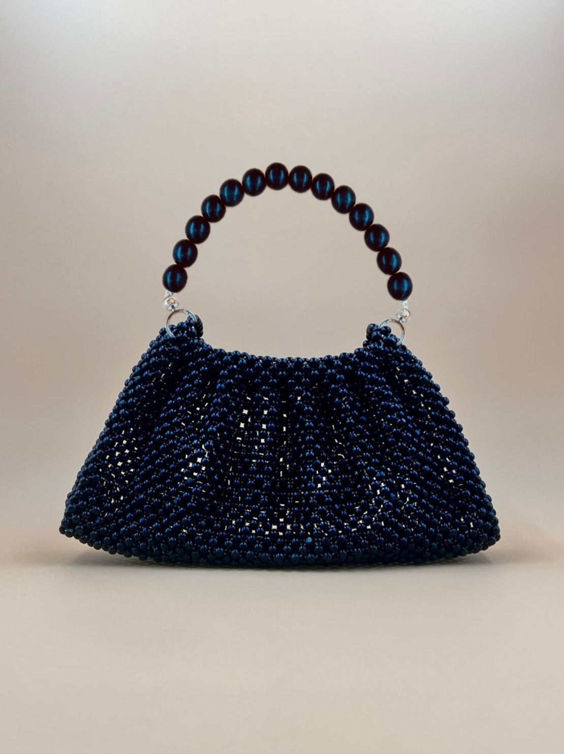 BONNIE BLACK Handmade Mix and Match Wooden Pleated Bead Bag, Sustainably Made and Responsibly Sourced from the Philippines