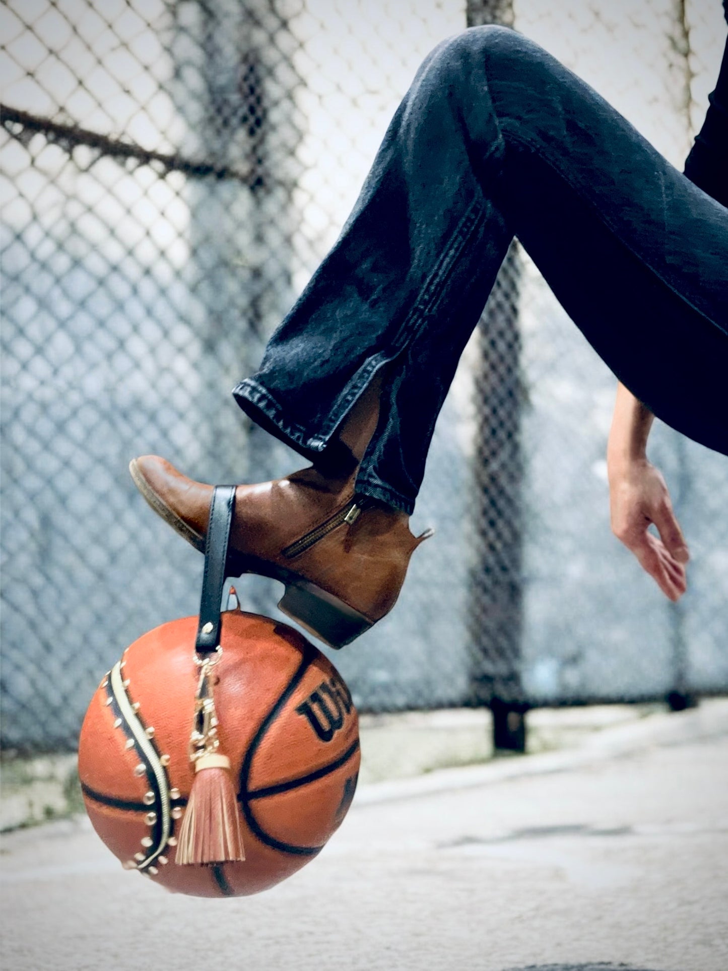 SAMPLE SALE! Upcycled Basketball Purse - Made with Authentic Ball