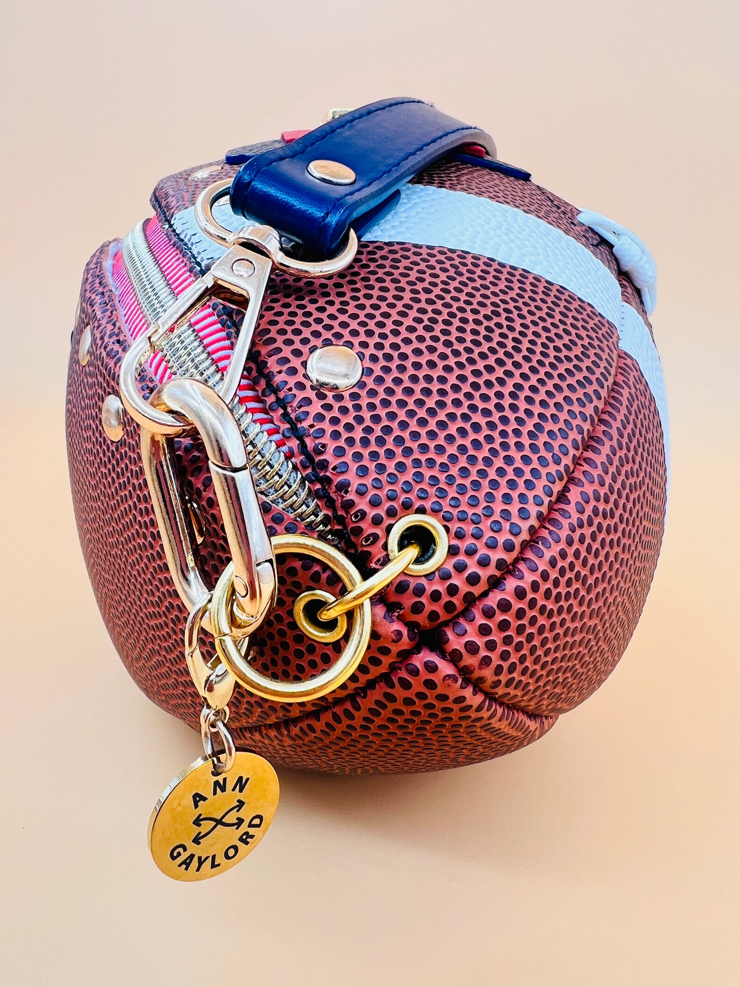 CUSTOM FOOTBALL HANDBAG - LARGE -  Made with Authentic Football