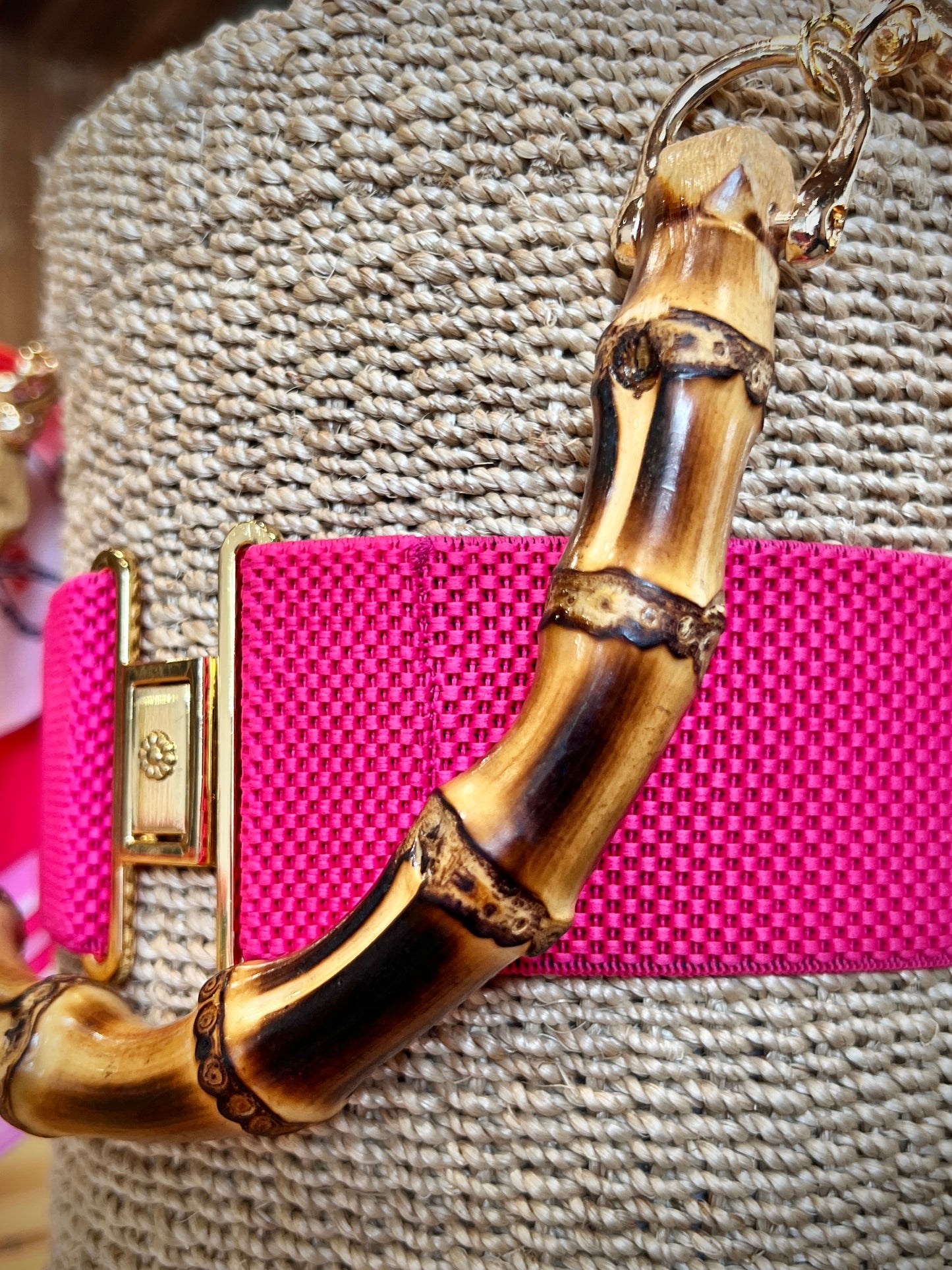 BUCKET BAG WITH TWILLY Handmade Mix and Match Abaca Bucket Bag, Sustainably Made and Responsibly Sourced from the Philippines