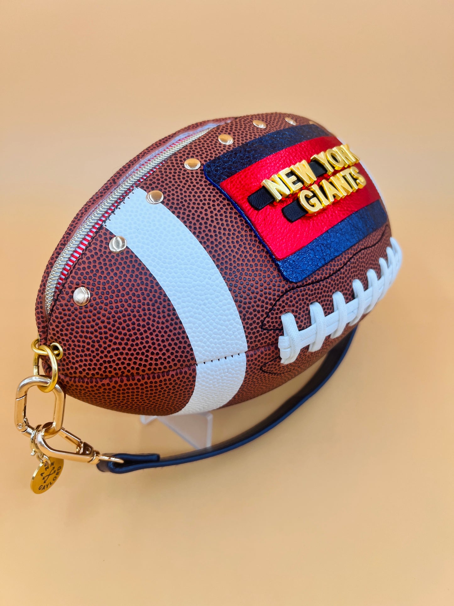 CUSTOM FOOTBALL HANDBAG - LARGE -  Made with Authentic Football