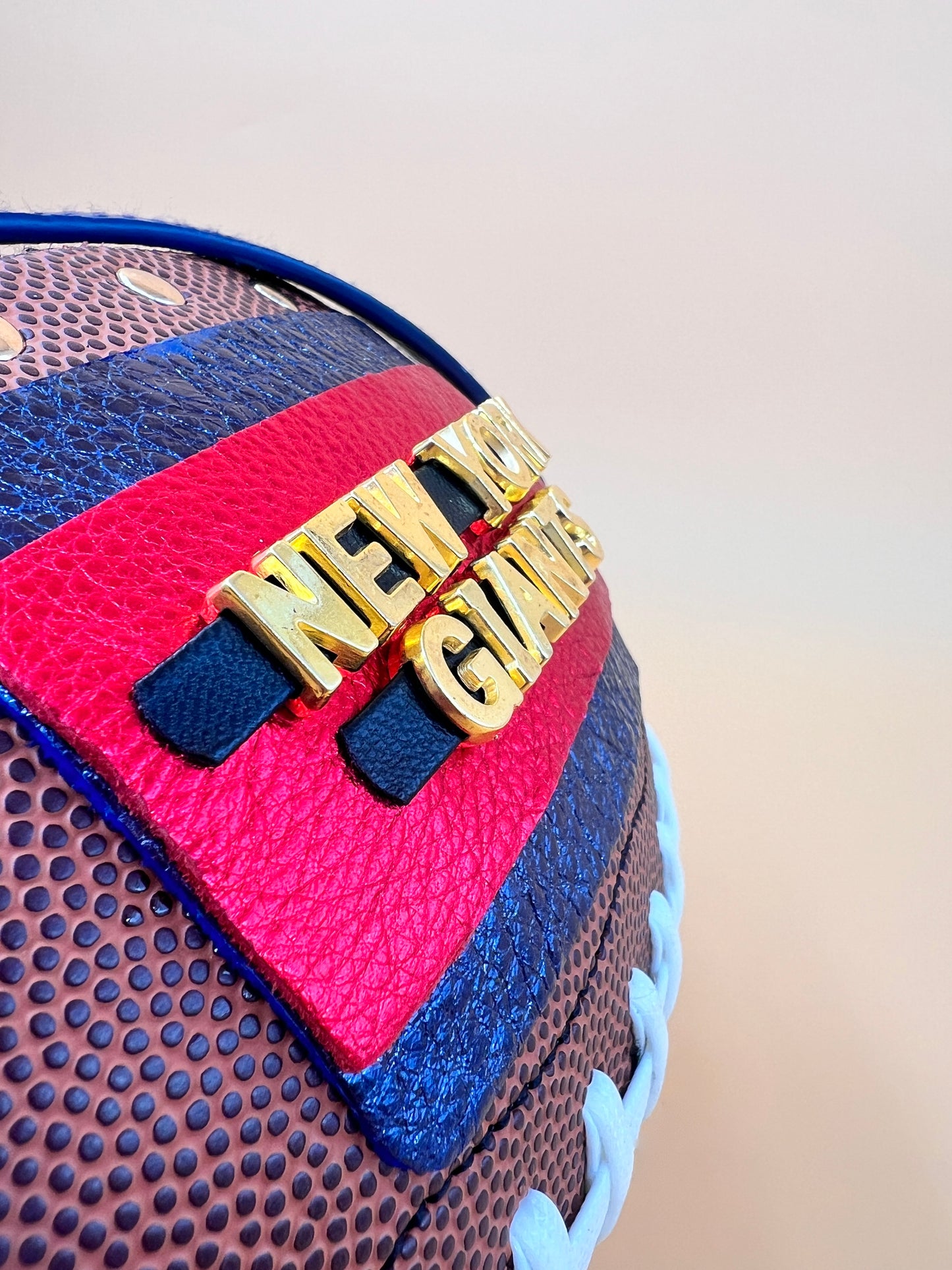 CUSTOM FOOTBALL HANDBAG - LARGE -  Made with Authentic Football