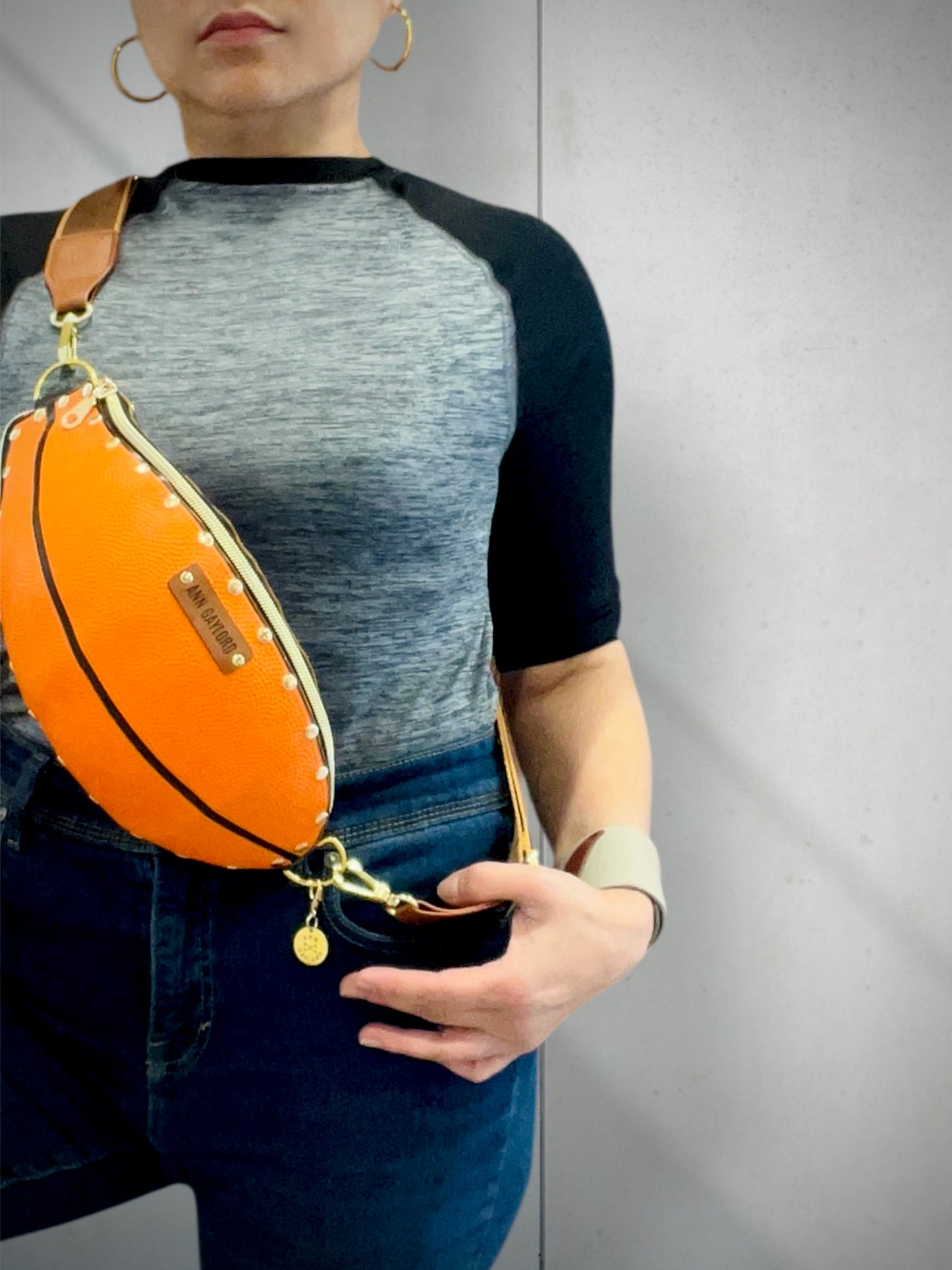 STUDIO SALE - Basketball Crossbody - Orange